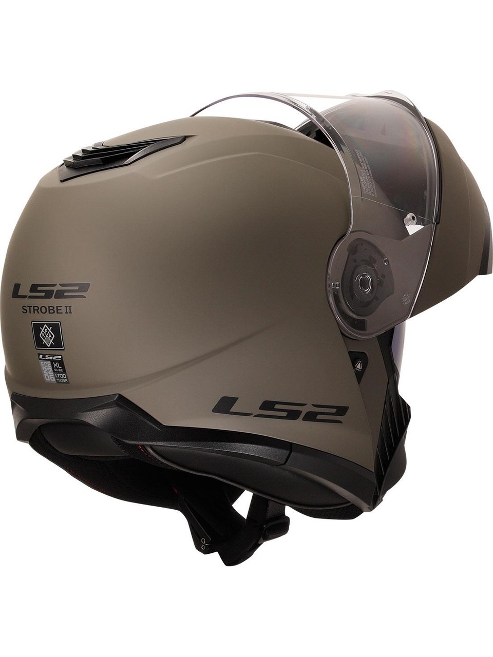 LS2 STROBE 2 ÇENE AÇILIR MAT KUM KASK